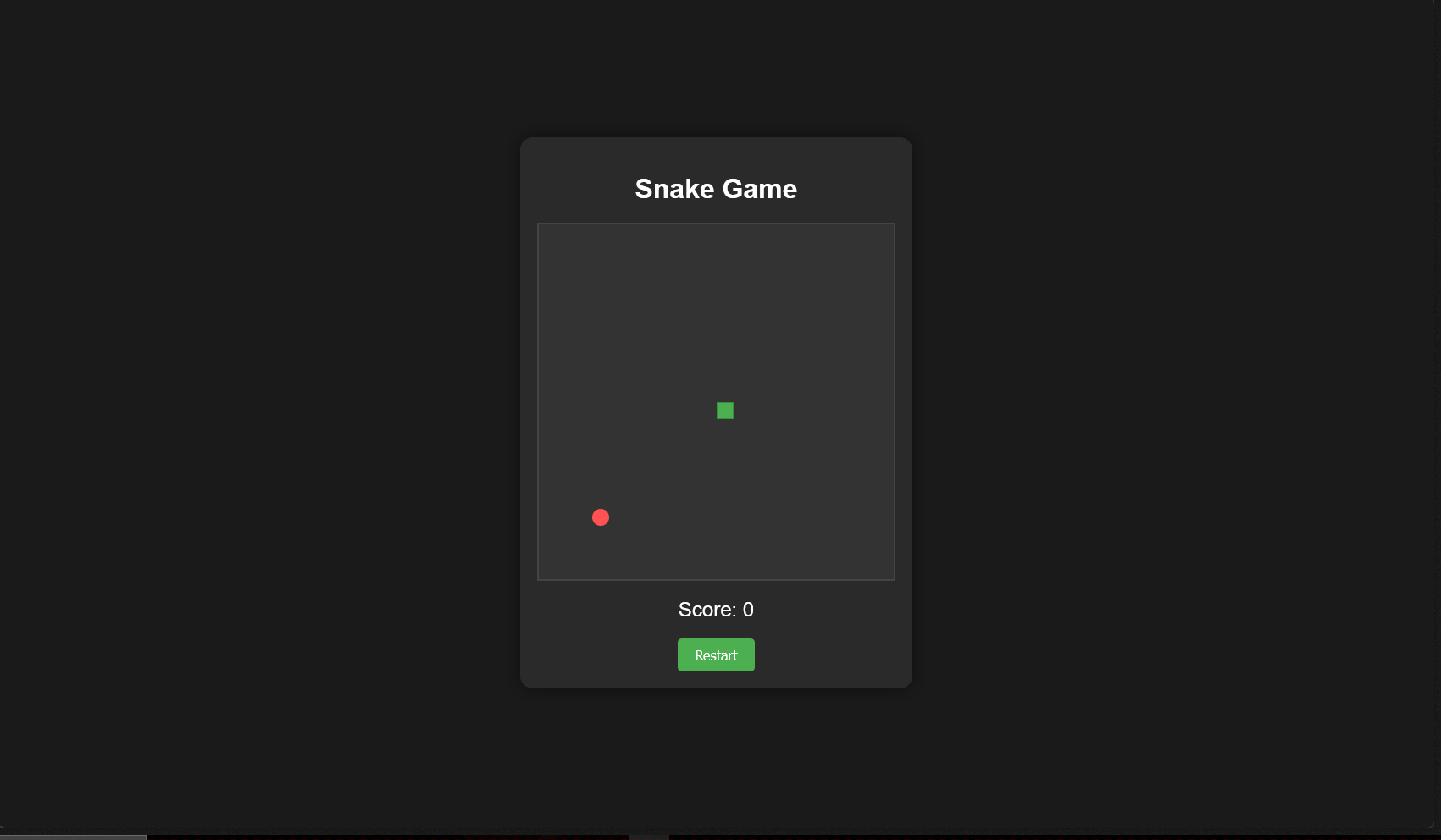 Snake Game Screenshot